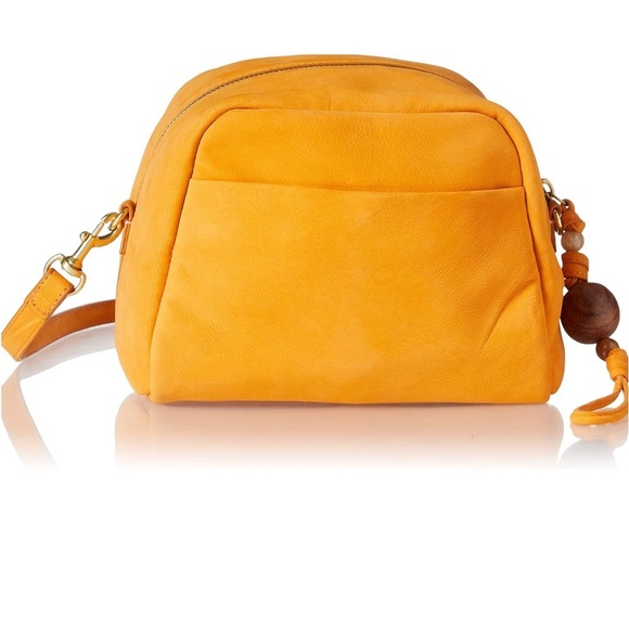 Lucky Brand Leather Style LK-KATA-CB Crossbody Bag in Radiant Yellow NWT